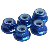 Blue Aluminum 5mm Flanged Lock Nut [57125B]