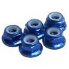 Blue Aluminum 5mm Flanged Lock Nut