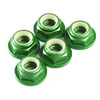 Green Aluminum 5mm Flanged Lock Nut [57125G]