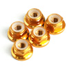 Orange Aluminum 5mm Flanged Lock Nut