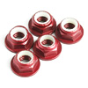 Red Aluminum 5mm Flanged Lock Nut