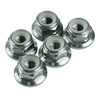 Titanium Color Aluminum 5mm Flanged Lock Nut