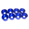 Blue Aluminum Engine Mounting Rubber Reinforced Cap(8PCS) [BP229B]