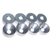 Silver Aluminum Engine Mounting Rubber Reinforced Cap(8PCS) [BP229S]