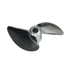 Chrome Plated Aluminum Two-blade Propeller[Ø3/16"]-445(D45*P1.4) [66445AC]