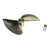 Imitation Gold Plated Aluminum Two-blade Propeller w/ 5mm Converter-570(D70*P1.5) [665702AG]