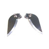 Titanium Color Aluminum Adjustable Turn Fin for Boats(2PCS)-37*85mm