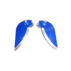 Blue Aluminum Adjustable Turn Fin for Boats(2PCS)-31*68mm