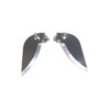 Titanium Color Aluminum Adjustable Turn Fin for Boats(2PCS)-24*54mm [62187T]