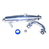 Aluminum Tuned Pipe for 1/8 Vehicle w/ Manifold 1set(.21-.28 Nitro Engine) [51921]