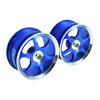 Blue 6-spoke Aluminum Wheels 1 pair(1/10 Car)