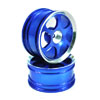 Blue 6-spoke Aluminum Wheels 1 pair(1/10 Car) [8114B1]