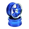 Blue 6-spoke Aluminum Wheels 1 pair(1/10 Car)