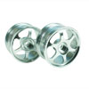 Silver 6-spoke Aluminum Wheels 1 pair(1/10 Car)