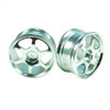 Silver 6-spoke Aluminum Wheels 1 pair(1/10 Car)