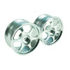 Silver 6-spoke Aluminum Wheels 1 pair(1/10 Car)
