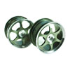 Titanium Color 6-spoke Aluminum Wheels 1 pair(1/10 Car)