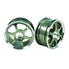 Titanium Color 6-spoke Aluminum Wheels 1 pair(1/10 Car)