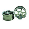 Titanium Color 6-spoke Aluminum Wheels 1 pair(1/10 Car)