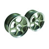 Titanium Color 6-spoke Aluminum Wheels 1 pair(1/10 Car)