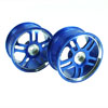 Blue 5 Dual-spoke Aluminum Wheels 1 pair(1/10 Car)