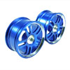 Blue 5 Dual-spoke Aluminum Wheels 1 pair(1/10 Car)