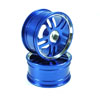 Blue 5 Dual-spoke Aluminum Wheels 1 pair(1/10 Car) [8115B1]