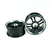 Black 5 Dual-spoke Aluminum Wheels 1 pair(1/10 Car)