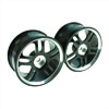 Black 5 Dual-spoke Aluminum Wheels 1 pair(1/10 Car)