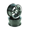 Black 5 Dual-spoke Aluminum Wheels 1 pair(1/10 Car)