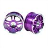 Purple 5 Dual-spoke Aluminum Wheels 1 pair(1/10 Car)