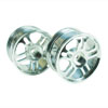 Silver 5 Dual-spoke Aluminum Wheels 1 pair(1/10 Car)