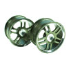 Titanium Color 5 Dual-spoke Aluminum Wheels 1 pair(1/10 Car)