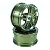 Titanium Color 5 Dual-spoke Aluminum Wheels 1 pair(1/10 Car)