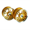 Golden 6 Dual-spoke Aluminum Wheels 1 pair(1/10 Car)