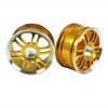 Golden 6 Dual-spoke Aluminum Wheels 1 pair(1/10 Car)