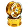 Golden 6 Dual-spoke Aluminum Wheels 1 pair(1/10 Car) [8116A1]