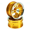 Golden 6 Dual-spoke Aluminum Wheels 1 pair(1/10 Car)