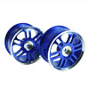 Blue 6 Dual-spoke Aluminum Wheels 1 pair(1/10 Car)