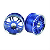 Blue 6 Dual-spoke Aluminum Wheels 1 pair(1/10 Car)