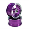Purple 6 Dual-spoke Aluminum Wheels 1 pair(1/10 Car)