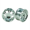 Silver 6 Dual-spoke Aluminum Wheels 1 pair(1/10 Car)