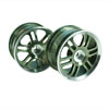 Titanium Color 6 Dual-spoke Aluminum Wheels 1 pair(1/10 Car)