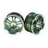 Titanium Color 6 Dual-spoke Aluminum Wheels 1 pair(1/10 Car)