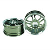 Titanium Color 6 Dual-spoke Aluminum Wheels 1 pair(1/10 Car)