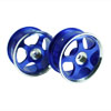 Blue 5-spoke Aluminum Wheels 1 pair(1/10 Car)