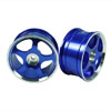 Blue 5-spoke Aluminum Wheels 1 pair(1/10 Car)