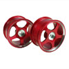 Red 5-spoke Aluminum Wheels 1 pair(1/10 Car)