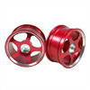 Red 5-spoke Aluminum Wheels 1 pair(1/10 Car)