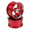 Red 5-spoke Aluminum Wheels 1 pair(1/10 Car) [8117R1]